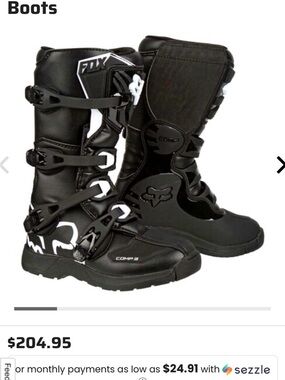 Fox Black and White Motocross Boots